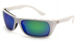 Окуляри поляризаційні захисні Venture Gear Vallejo White Polarized (green mirror), дзеркальні синьо-зелені