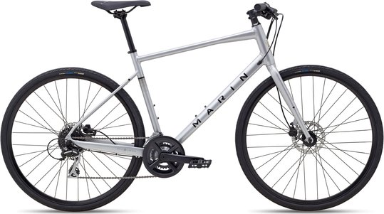 Купити Велосипед 28" Marin Fairfax 2 рама - M 2024 Gloss Silver/Black з доставкою по Україні
