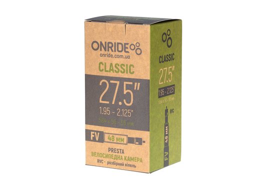 Купити Камера ONRIDE Classic 27.5"x1.95-2.125" FV 48 RVC - розбірний ніпель з доставкою по Україні