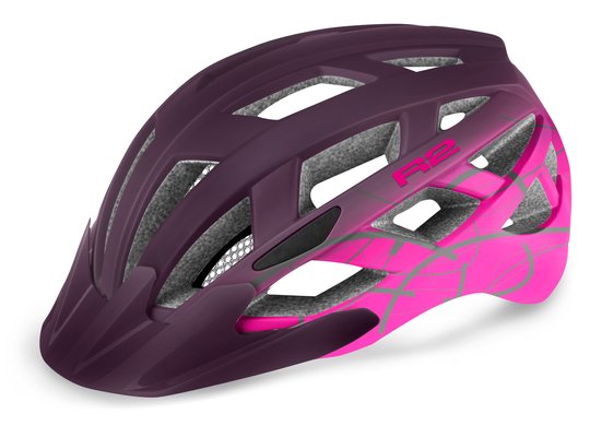 Купить Шлем R2 Lumen цвет фиолетовый. розовый матовый размер M: 55-59 см с доставкой по Украине