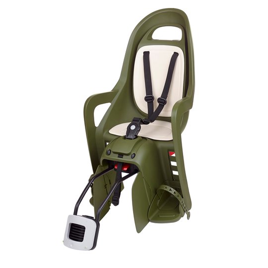 Купить Дитяче крісло заднє POLISPORT Groovy Maxi RS+ на підсідельну трубу, 9-22 кг, темно-зелене с доставкой по Украине