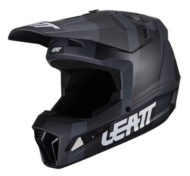 Шолом LEATT Helmet Moto 3.5 + Goggle (Black), S, S