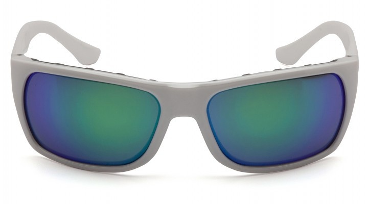 Окуляри поляризаційні захисні Venture Gear Vallejo White Polarized (green mirror), дзеркальні синьо-зелені