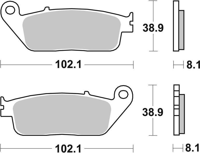 Гальмівні колодки SBS Track Days Front Brake Pads, Sinter (627RST)
