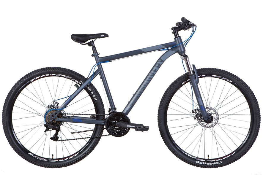 Купить Велосипед 29" Discovery TREK AM DD 2022 темно-серый с синим м с доставкой по Украине