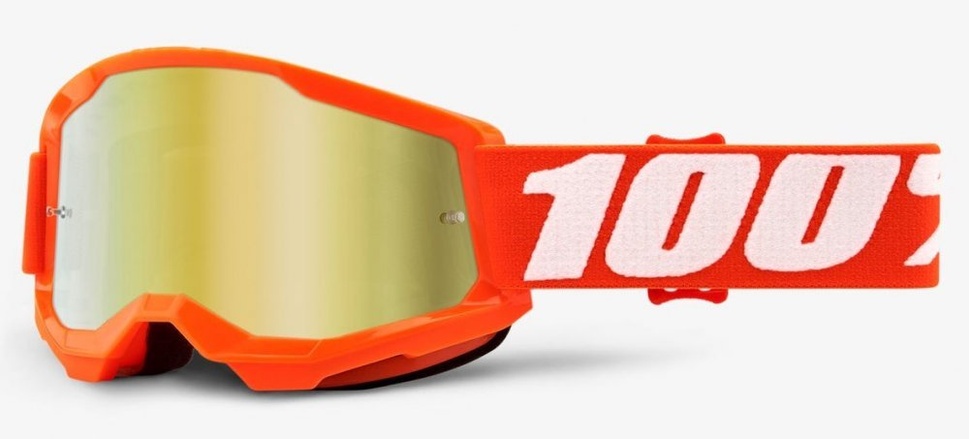 Дитячі очки 100% STRATA 2 Youth Goggle Orange - Mirror Gold Lens, Mirror Lens, Mirror Lens