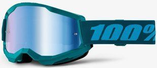 Очки 100% STRATA 2 Goggle (Stone), Mirror Blue Lens