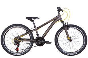 Купити Велосипед 24" Discovery RIDER AM 2022 темно-срібний з жовтим м 135-150 см з доставкою по Україні