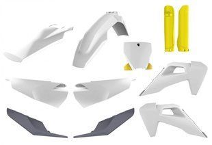 Пластик Polisport MX kit - Husqvarna (19-) (White/Yellow), Husqvarna