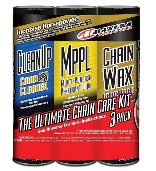 Комплект Maxima Chain Wax Ultimate Chain Care Combo Kit (3-Pack), Universal lube