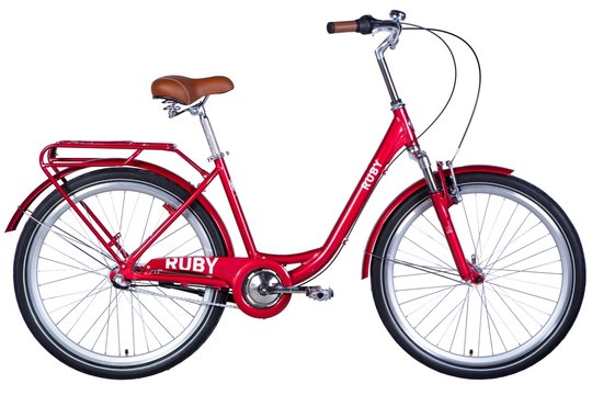 Купити Велосипед 26" Dorozhnik RUBY планет. AM 2024 SHIMANO NEXUS (червоний) з доставкою по Україні
