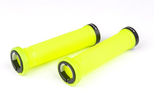 Купить Ручки руля FireEye Goosebumps-R 128 мм з замками жовтий с доставкой по Украине