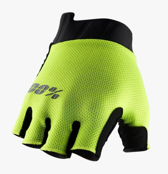 Купить Рукавички Ride 100% EXCEEDA Gel Short Finger Glove (Fluo Yellow), M (9) с доставкой по Украине