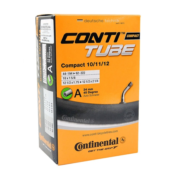 Купить Камера Continental Compact Tube 10/11/12", A34 45, 44-194->62-222, 100 г с доставкой по Украине