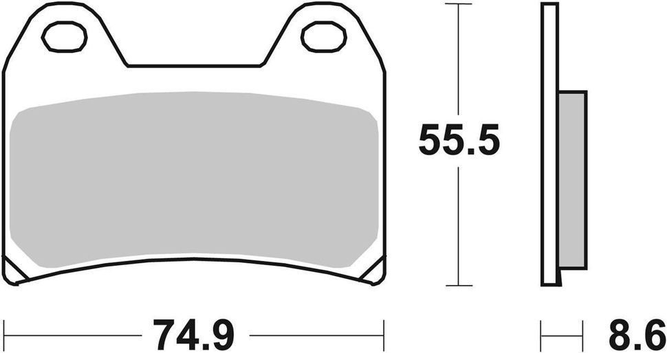 Тормозные колодки SBS Road Racing Front Brake Pads, Dual Carbon (706DC)
