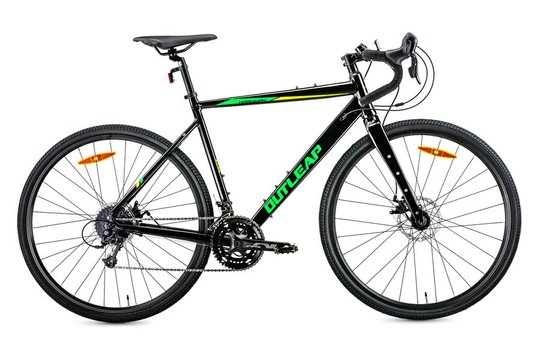 Купити Велосипед гравійний 28" Outleap Hardway ST 54" рама 2022, чорний з зеленим з доставкою по Україні