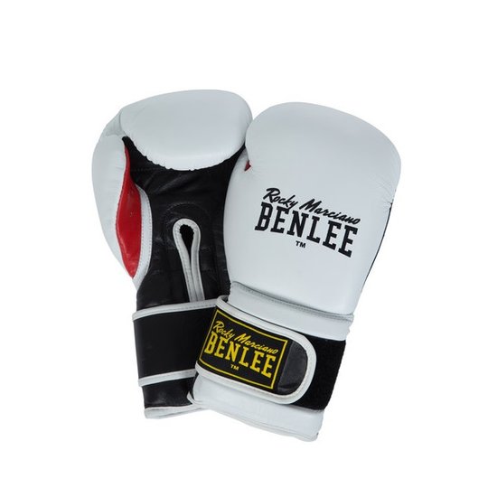 Перчатки боксерські Benlee SUGAR DELUXE 12oz / шкіра / білі