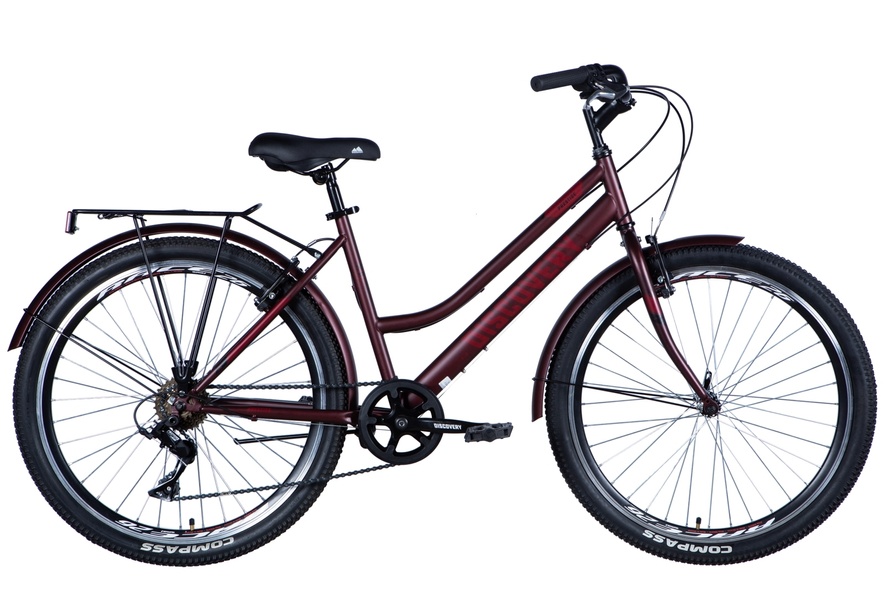 Купить Велосипед ST 26" Discovery PRESTIGE WOMAN Vbr рама- " с багажником задн St с крылом St 2024 (червоний (м)) с доставкой по Украине