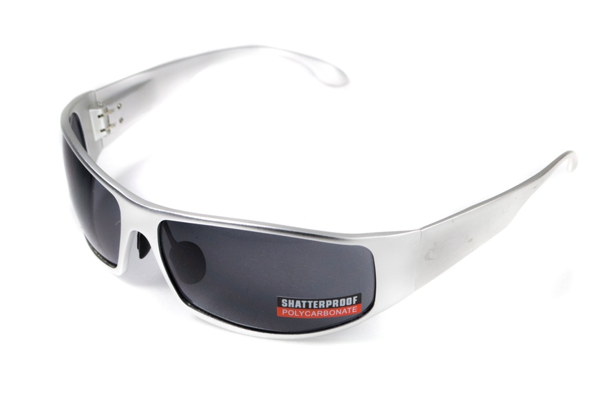 Окуляри захисні відкриті Global Vision BAD-ASS-1 Silver (gray) сірі