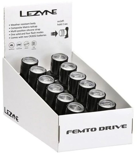 Купити Мигалка Lezyne LED FEMTO DRIVE BOX SET FRONT Чорний з доставкою по Україні