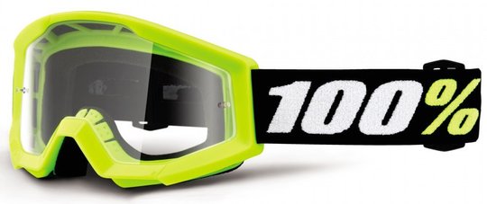 Дитячі очки 100% STRATA MINI Goggle Yellow - Clear Lens, Clear Lens, Clear Lens