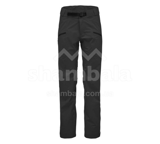 Штаны мужские Black Diamond Helio Active Pants, S - Black (BD Y9D8.015-S), S, Higos 3L ACT - 30D Nylon Plain Weave 3L Active, з C-Knit Backer and DWR Finish