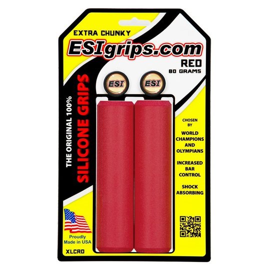 Купити Грипси ESI Extra Chunky Red (червоні) з доставкою по Україні