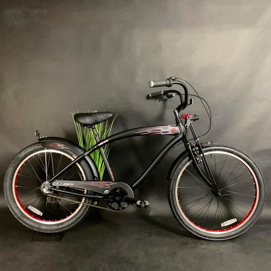 Купити Велосипед круїзер 26" Nirve Pyro планетарка чорний з доставкою по Україні
