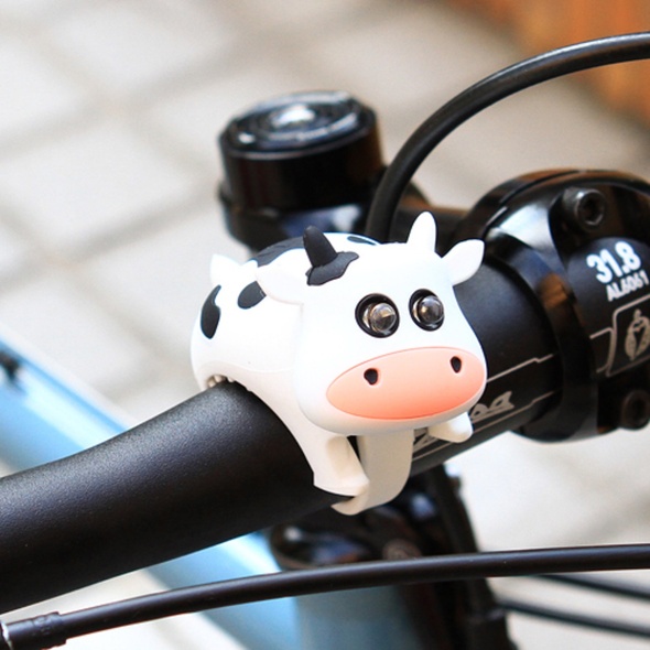 Купить Фонарик-мигалка для детского велосипеда Zoonimal Корова, LED, на руль. Свечение: Белый с доставкой по Украине