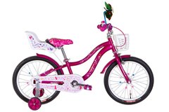 Купити Велосипед дитячий 18" Formula Alicia ST 2022, з крилом та корзиною для ляльки, малиновий з доставкою по Україні