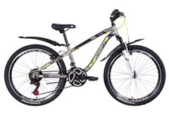 Купити Велосипед 24" Discovery FLINT AM Vbr 2021 (серебристо-черный с желтым) з доставкою по Україні
