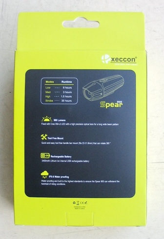 Купити Вело фара Xeccon Spear 900 USB з доставкою по Україні