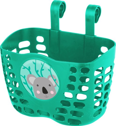 Купити Кошик дитячий пластиковий на кермо KLS Buddy Коала. зелений-бірюза з доставкою по Україні