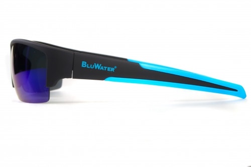 Окуляри поляризаційні BluWater Daytona-2 Polarized (G-Tech blue), сині дзеркальні в чорно-блакитній оправі