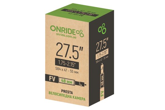 Купить Камера ONRIDE 27.5"x1.75-2.15" FV 48 с доставкой по Украине