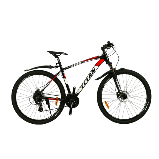 Купити Велосипед Titan Gefest 2022 29" 20" Чорний-Білий-Червоний з доставкою по Україні