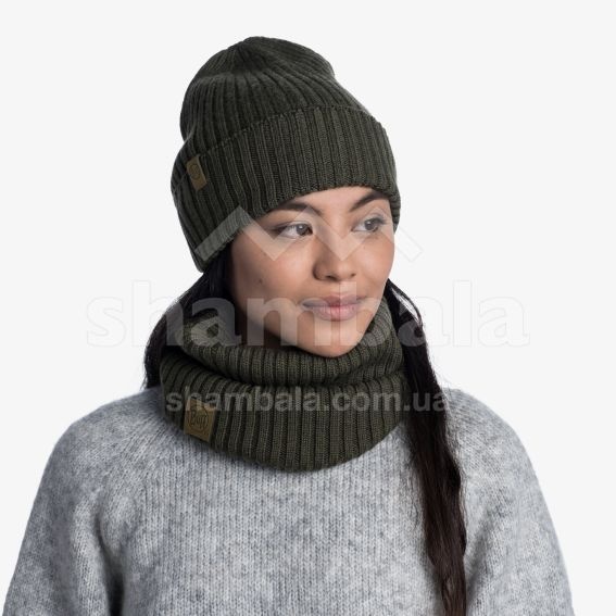 Шапка Buff Merino Wool Knit 1 layer Hat Norval, Forest (BU 124242.809.10.00)