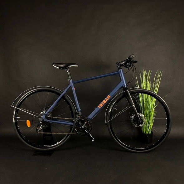 Купить Велосипед б/у 28" Triban RC120 Flat Bar синий с оранжевым с доставкой по Украине