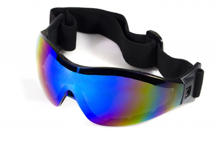 Окуляри захисні із ущільнювачем Global Vision Z-33 (G-Tech™ blue) Anti-Fog, сині дзеркальні