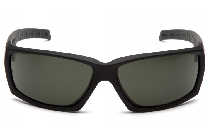 Очки защитные открытые Venture Gear Tactical OverWatch Black (forest gray) Anti-Fog, чёрно-зелёные в чёрной оправеві