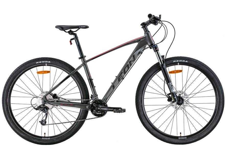 Купить Велосипед 29" Leon TN-70 AM Hydraulic lock out HDD 2022 графитовый с черным и красным м с доставкой по Украине