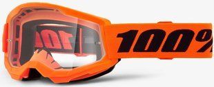 Детские очки 100% STRATA 2 Youth Goggle (Neon Orange), Clear Lens
