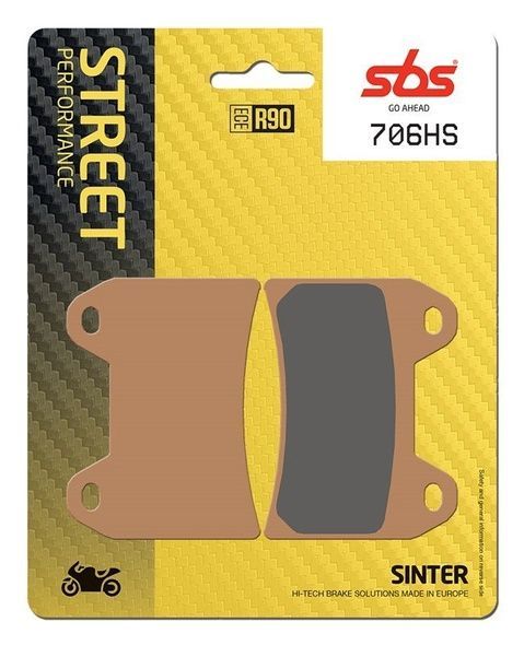 Тормозные колодки SBS Performance Front Brake Pads, Sinter (706HS)
