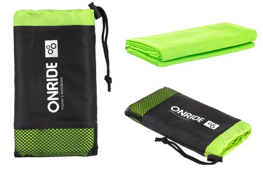 Купити Рушник з мікрофібри ONRIDE Wipe 10 зелений у чохлі з доставкою по Україні