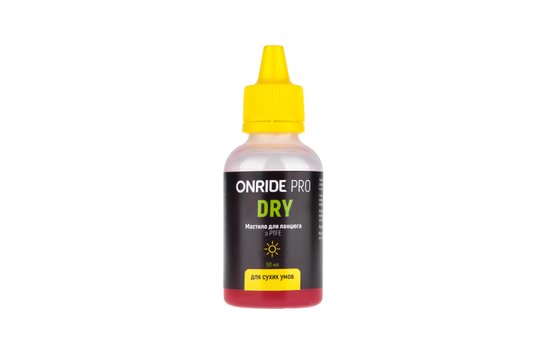 Купити Мастило для ланцюга ONRIDE PRO Dry з PTFE для сухих умов 50 мл з доставкою по Україні