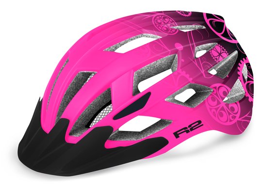 Купить Шлем R2 Lumen junior цвет розовый. черный матовый размер S: 52-56 см с доставкой по Украине