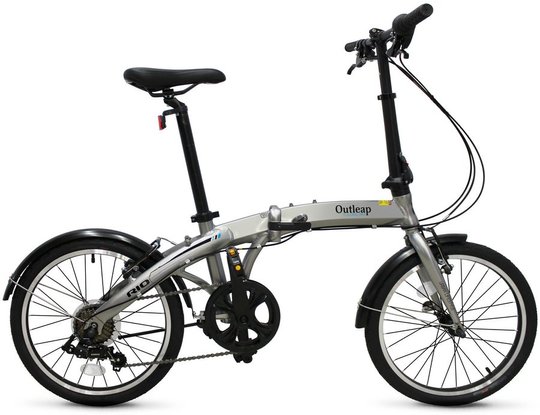 Купити Велосипед складний 20" Outleap Rio 2022, срібний з доставкою по Україні