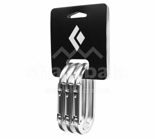 Набор карабинов Black Diamond Oval Keylock 3 Pack, Polished (BD 381099.POLS), Дюралюміній