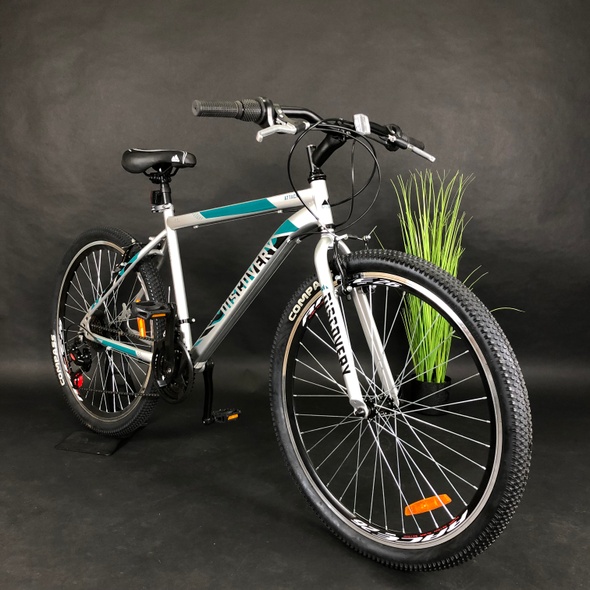 Купити Велосипед міський 26" Discovery Attack ST vbr 18" рама 2021, сіро-малахітовий з доставкою по Україні