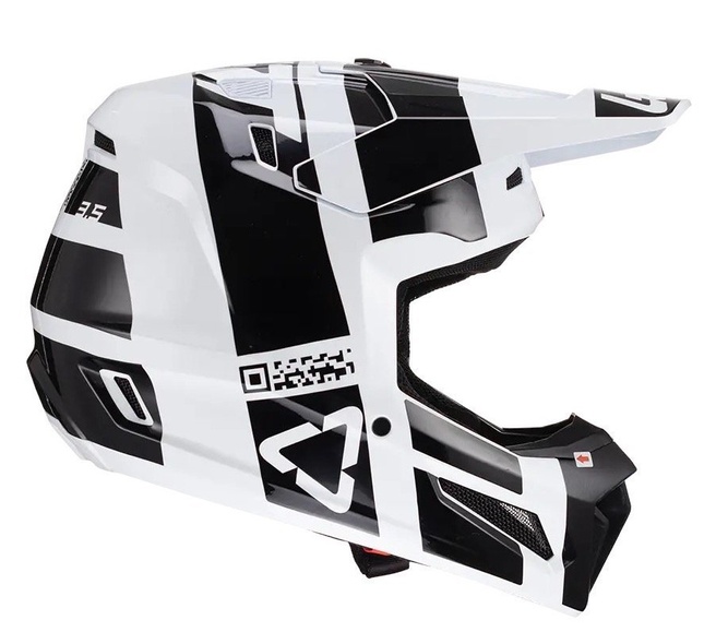 Шолом LEATT Helmet Moto 3.5 + Goggle (White), S, S